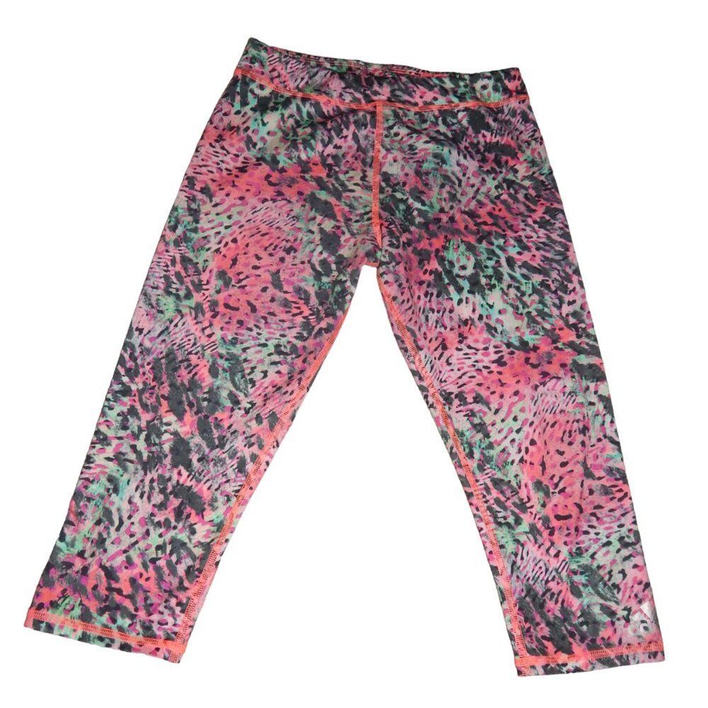 Adidas girls large 10/12 animal print capri performance leggings (tags removed)